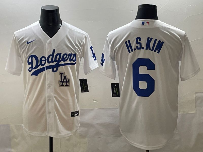 Men 2025 Los Angeles Dodgers #6 H.S.Kim White Game Nike MLB Jersey style 12
